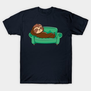 Sloth sleeping animal rest sleep cute relax nap T-Shirt